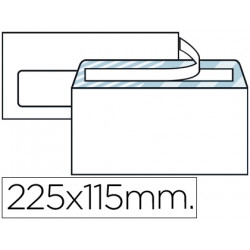 SOBRE LIDERPAPEL N.6 BLANCO AMERICANO VENTANA IZQUIERDA 115X225 TIRA SILICONA OPEN SYSTEM CAJA DE 50