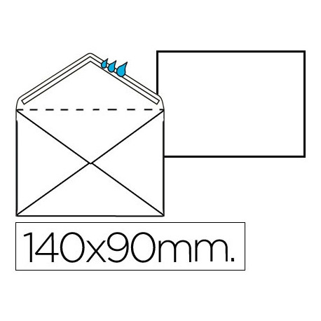 SOBRE M-7 BLANCO REGISTRO EXTRA 90 X 140 MM 