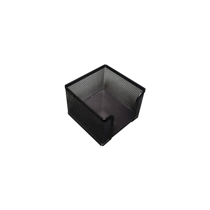 SOPORTE TACO DE PAPEL Q-CONNECT METALICO REJILLA NEGRO 95X95X80 MM