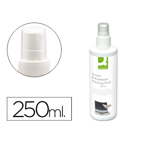 SPRAY Q-CONNECT LIMPIADOR DE PANTALLAS Y TECLADOS BOTE DE 250 ML