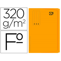 SUBCARPETA CARTULINA GIO FOLIO POCKET NARANJA CON BOLSA Y SOLAPA 320G/M2