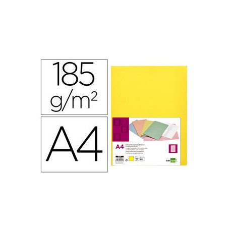 SUBCARPETA LIDERPAPEL DIN A4 AMARILLO INTENSO 180G/M2