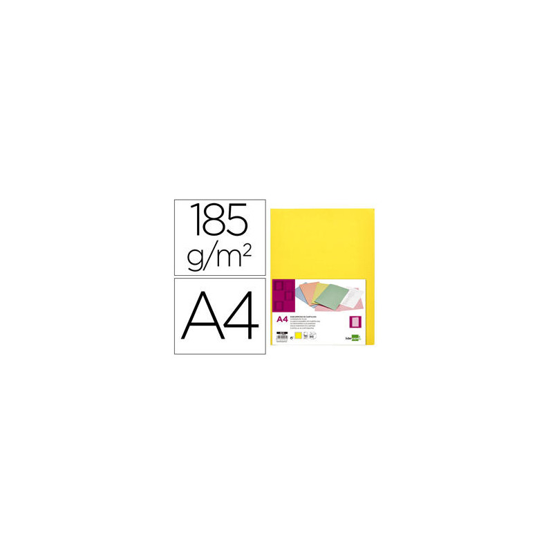 SUBCARPETA LIDERPAPEL DIN A4 AMARILLO INTENSO 180G/M2