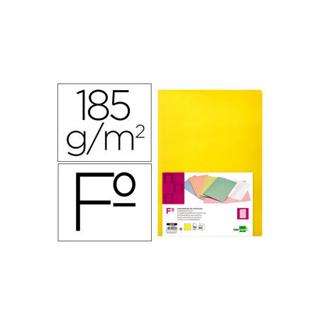 SUBCARPETA LIDERPAPEL FOLIO AMARILLO INTENSO 180G/M2