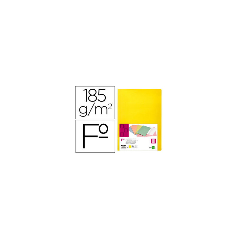 SUBCARPETA LIDERPAPEL FOLIO AMARILLO INTENSO 180G/M2