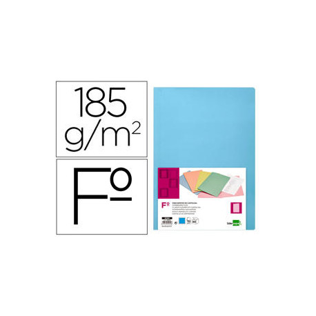 SUBCARPETA LIDERPAPEL FOLIO CELESTE INTENSO 180G/M2