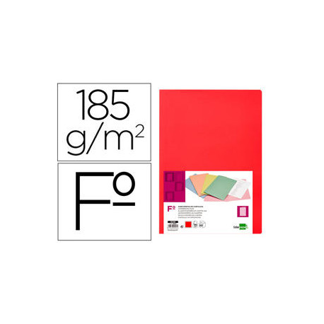 SUBCARPETA LIDERPAPEL FOLIO ROJO INTENSO 180G/M2