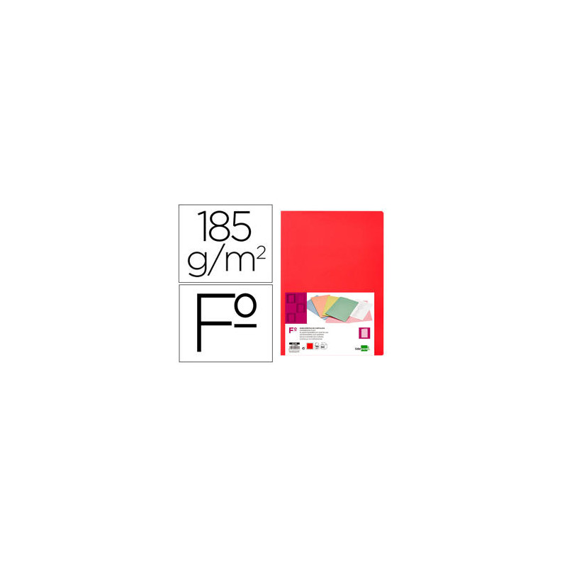 SUBCARPETA LIDERPAPEL FOLIO ROJO INTENSO 180G/M2