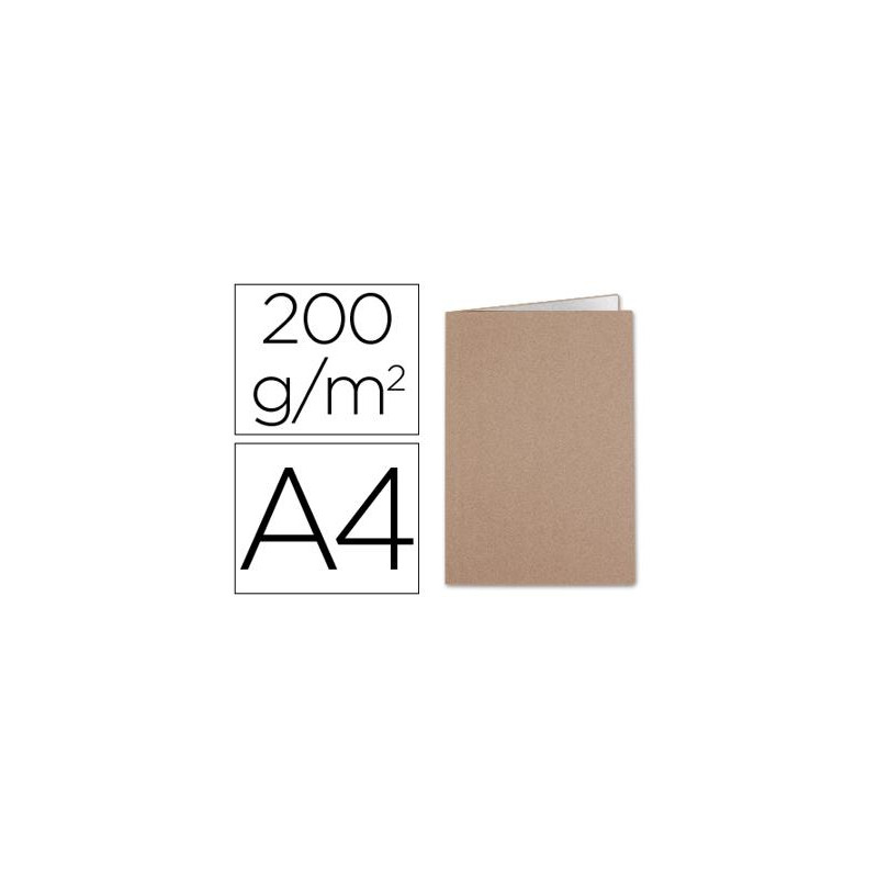 SUBCARPETA LIDERPAPEL DIN A4 KRAFT INTERIOR BLANCO 240G/M2