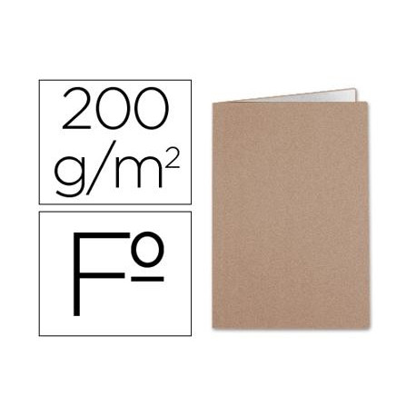 SUBCARPETA LIDERPAPEL FOLIO KRAFT INTERIOR BLANCO 240G/M2