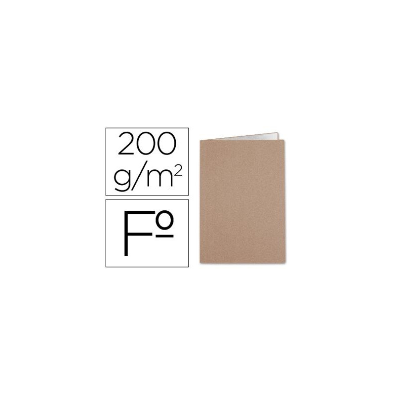 SUBCARPETA LIDERPAPEL FOLIO KRAFT INTERIOR BLANCO 240G/M2