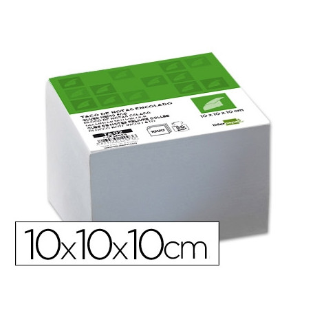 TACO PAPEL LIDERPAPEL ENCOLADO 100X100X100 MM BLANCO 80 GR