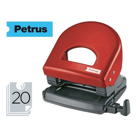 TALADRADOR PETRUS 62 COLOR ROJO CAPACIDAD 20 HOJAS