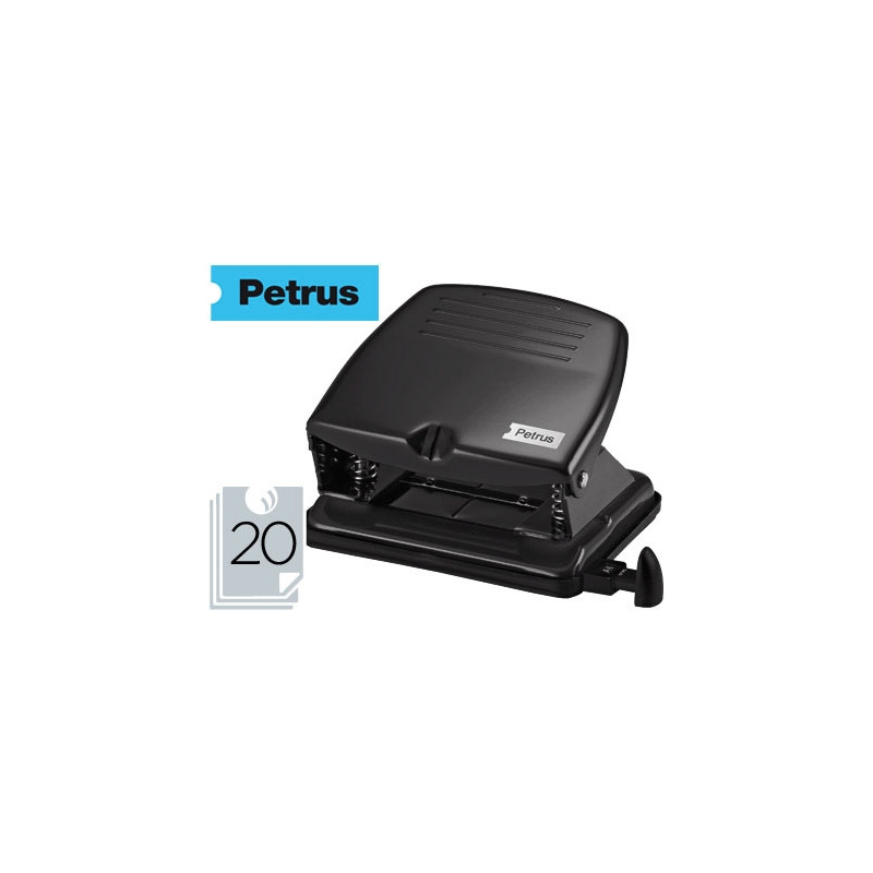 TALADRADOR PETRUS 65 COLOR NEGRO CAPACIDAD 20 HOJAS