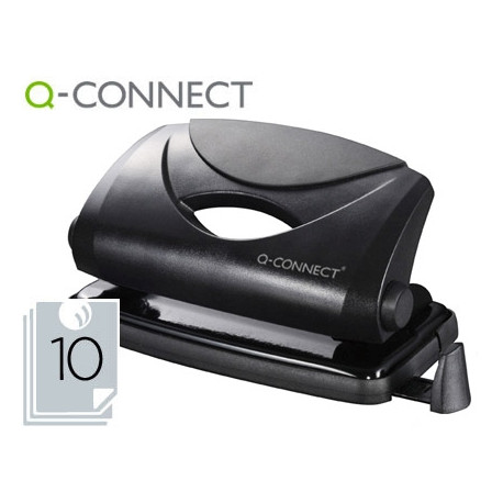 TALADRADOR Q-CONNECT KF01233 NEGRO ABERTURA 1 MM CAPACIDAD 10 HOJAS