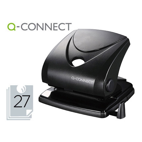 TALADRADOR Q-CONNECT KF01235 NEGRO ABERTURA 2,7 MM CAPACIDAD 27 HOJAS