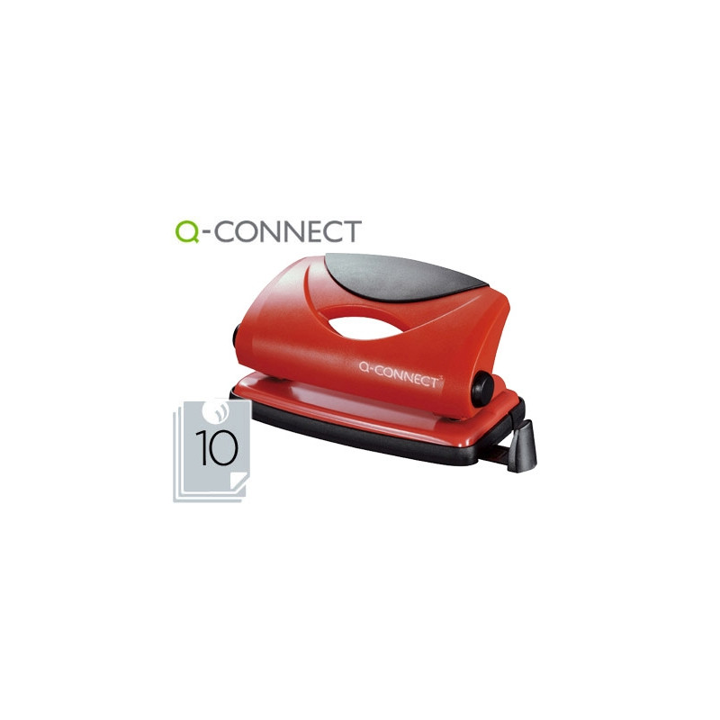 TALADRADOR Q-CONNECT KF02154 ROJO ABERTURA 1 MM CAPACIDAD 10 HOJAS