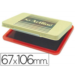 TAMPON ARTLINE EHP-3 ROJO BASE DE PLASTICO 67X106 MM