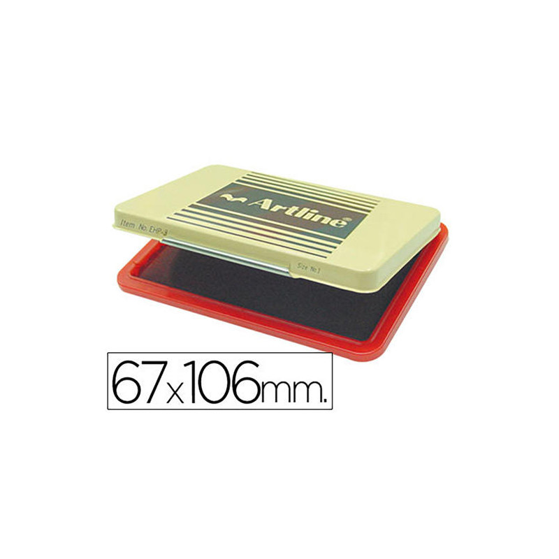 TAMPON ARTLINE EHP-3 ROJO BASE DE PLASTICO 67X106 MM