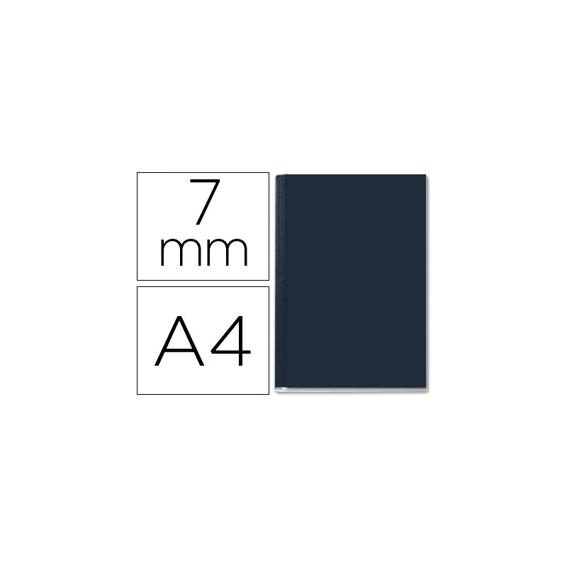 TAPA DE ENCUADERNACION CHANNEL RIGIDA 35565 NEGRA LOMO A CAPACIDAD 36/70 HOJAS