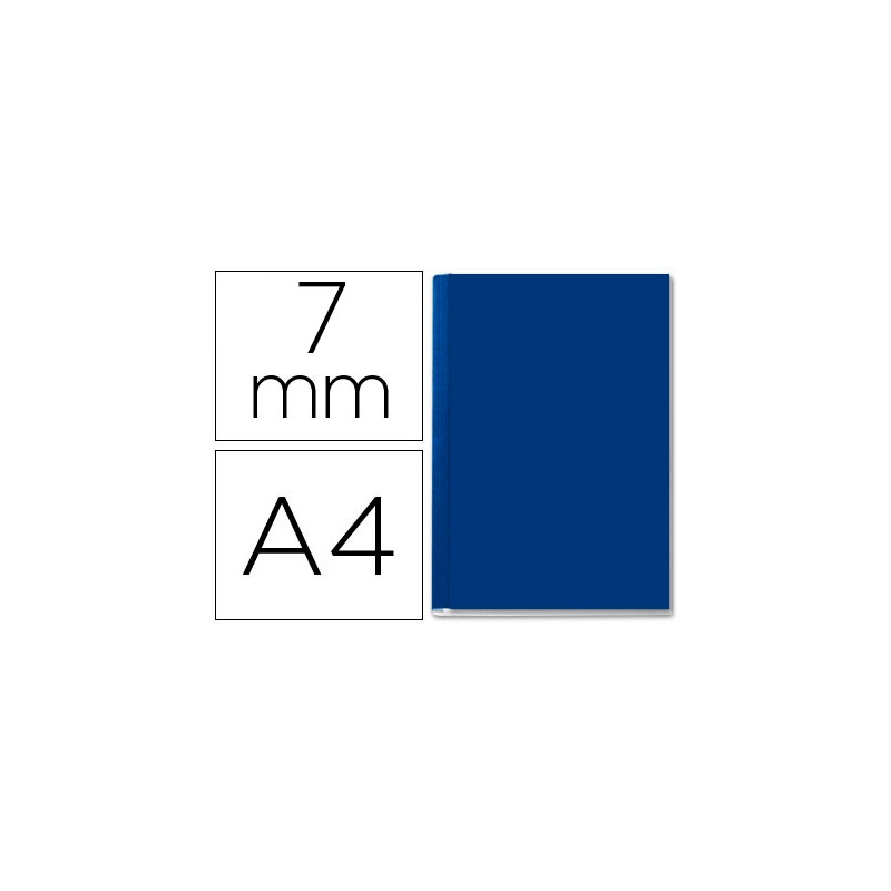 TAPA DE ENCUADERNACION CHANNEL RIGIDA 35567 AZUL LOMO A CAPACIDAD 36/70 HOJAS