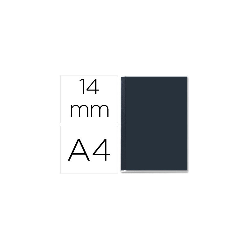 TAPA DE ENCUADERNACION CHANNEL RIGIDA 35575 NEGRA LOMO C CAPACIDAD 106/140 HOJAS