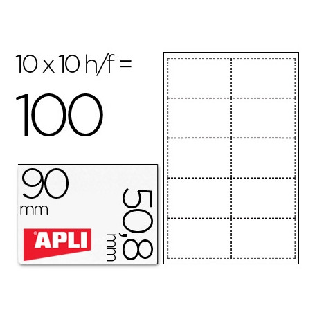 TARJETA DE VISITA APLI MICROPERFORADA 200 GR ACABADO MATE 90X50,8 MM IMPRESORA INK-JET Y LASER