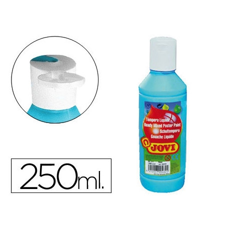 TEMPERA LIQUIDA JOVI ESCOLAR 250 ML AZUL CYAN