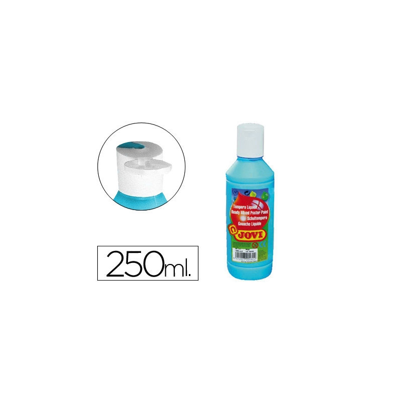 TEMPERA LIQUIDA JOVI ESCOLAR 250 ML AZUL CYAN