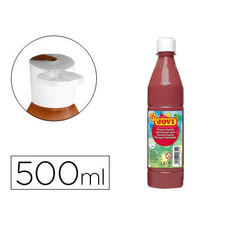 TEMPERA LIQUIDA JOVI ESCOLAR 500 ML MARRON