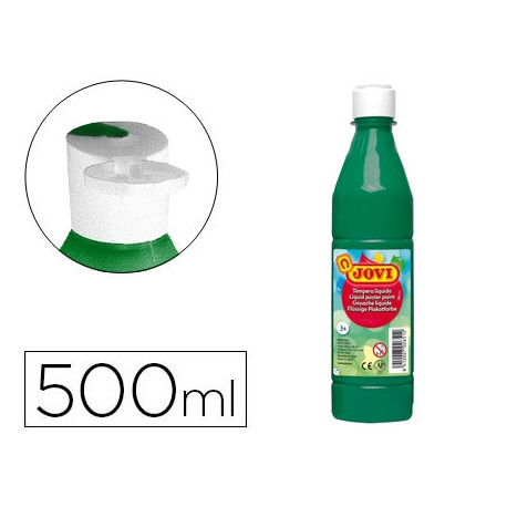 TEMPERA LIQUIDA JOVI ESCOLAR 500 ML VERDE OSCURO