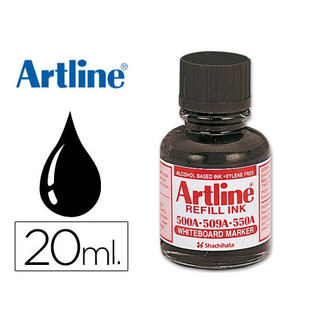 TINTA ARTLINE NEGRO PARA ROTULADOR PIZARRA BLANCA 500A BOTE 20 ML