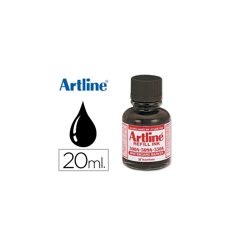 TINTA ARTLINE NEGRO PARA ROTULADOR PIZARRA BLANCA 500A BOTE 20 ML