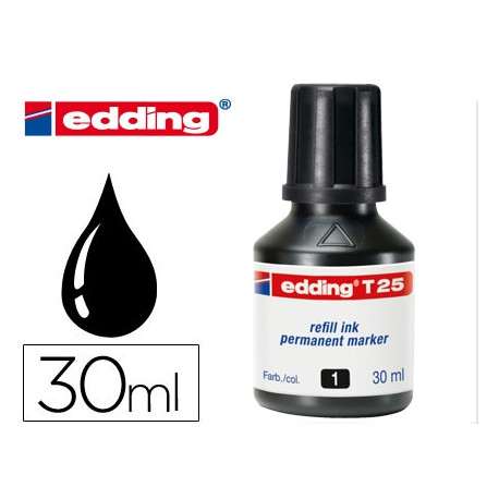 TINTA ROTULADOR EDDING T-25 NEGRO BOTE 30 ML