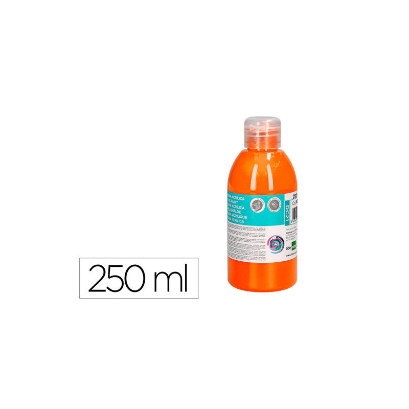 PINTURA ACRILICA LIDERPAPEL BOTE DE 250 ML NARANJA