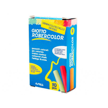 TIZA COLOR ANTIPOLVO ROBERCOLOR CAJA DE 10 UNIDADES