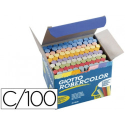 TIZA COLOR ANTIPOLVO ROBERCOLOR CAJA DE 100 UNIDADES COLORES SURTIDOS