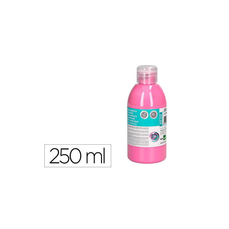 PINTURA ACRILICA LIDERPAPEL BOTE DE 250 ML ROSA