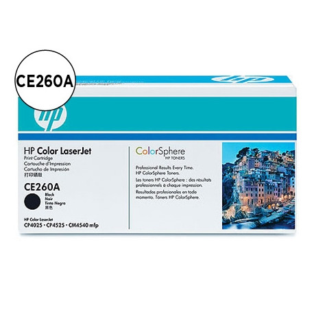 TONER HP COLOR LASERJET CP4025/CP4525 -CE260A- NEGRO 8.500 PAGS