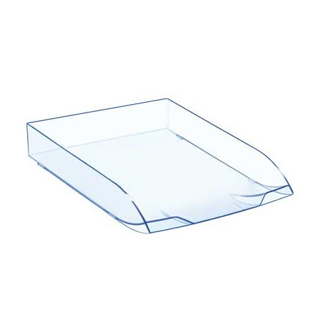 BANDEJA SOBREMESA CEP CONFORT PLASTICO TRANSPARENTE CELESTE 370X270X61 MM