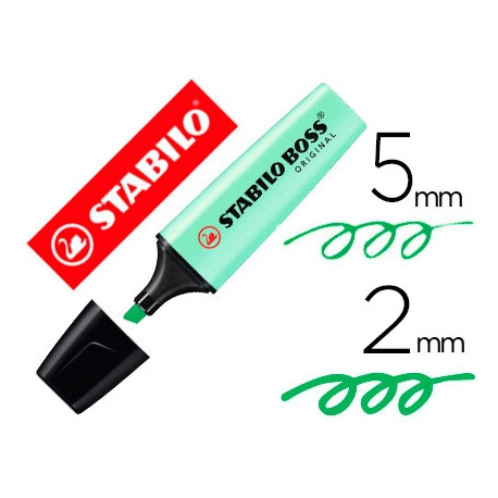 ROTULADOR STABILO BOSS PASTEL FLUORESCENTE 70 PIZCA DE MENTA