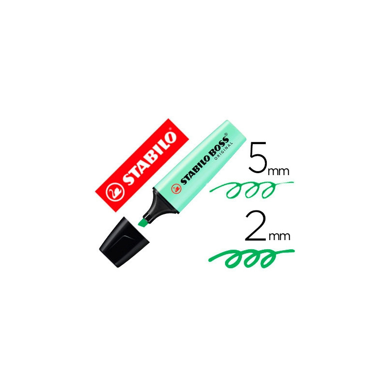 ROTULADOR STABILO BOSS PASTEL FLUORESCENTE 70 PIZCA DE MENTA