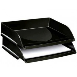 BANDEJA SOBREMESA CEP PLASTICO APAISADA NEGRO 351X260X69 MM