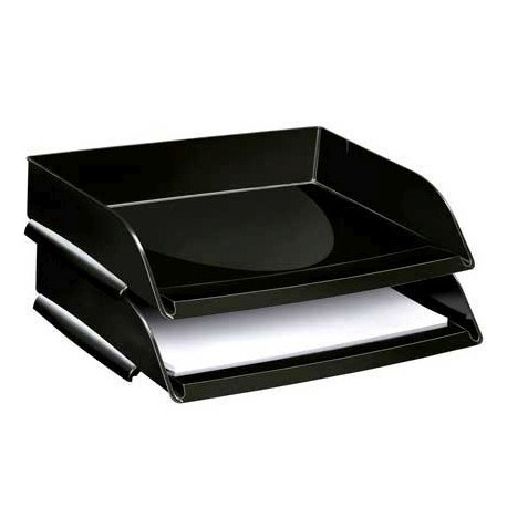 BANDEJA SOBREMESA CEP PLASTICO APAISADA NEGRO 351X260X69 MM