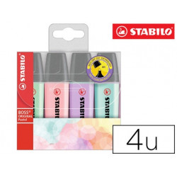 ROTULADOR STABILO BOSS PASTEL FLUORESCENTE 70 ESTUCHE DE 4 UNIDADES COLORES SURTIDOS