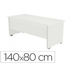 MESA OFICINA ROCADA SERIE WORK 140X80 CM ACABADO AW04 BLANCO/BLANCO