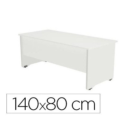 MESA OFICINA ROCADA SERIE WORK 140X80 CM ACABADO AW04 BLANCO/BLANCO