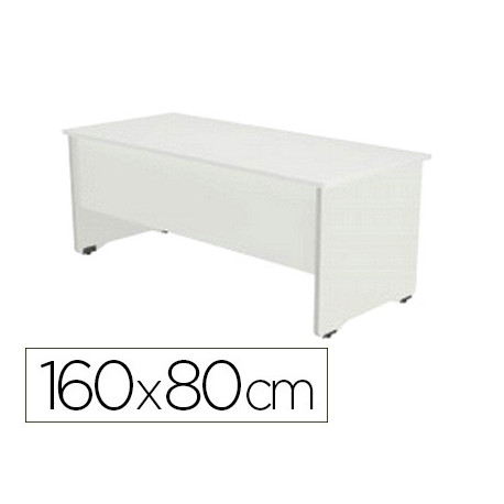 MESA OFICINA ROCADA SERIE WORK 160X80 CM ACABADO AW04 BLANCO/BLANCO