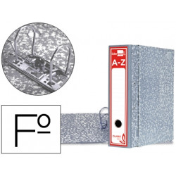 ARCHIVADOR DE PALANCA LIDERPAPEL CARTON FORRADO FOLIO JASPEADO GRIS CON CAJA CLASSIC RED