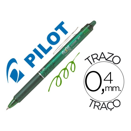 BOLIGRAFO PILOT FRIXION CLICKER BORRABLE 0,7 MM COLOR VERDE